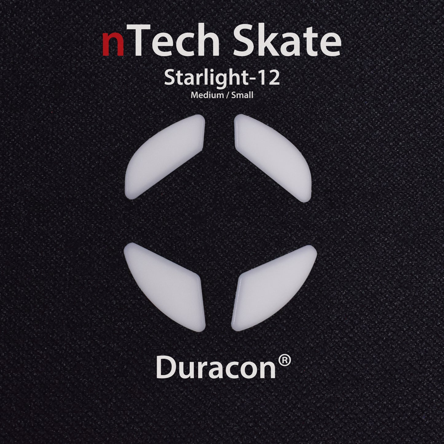 nTech Skate for Finalmouse Startlight-12 Medium/Small ×1set 100%PTFE/ジュラコン®素材