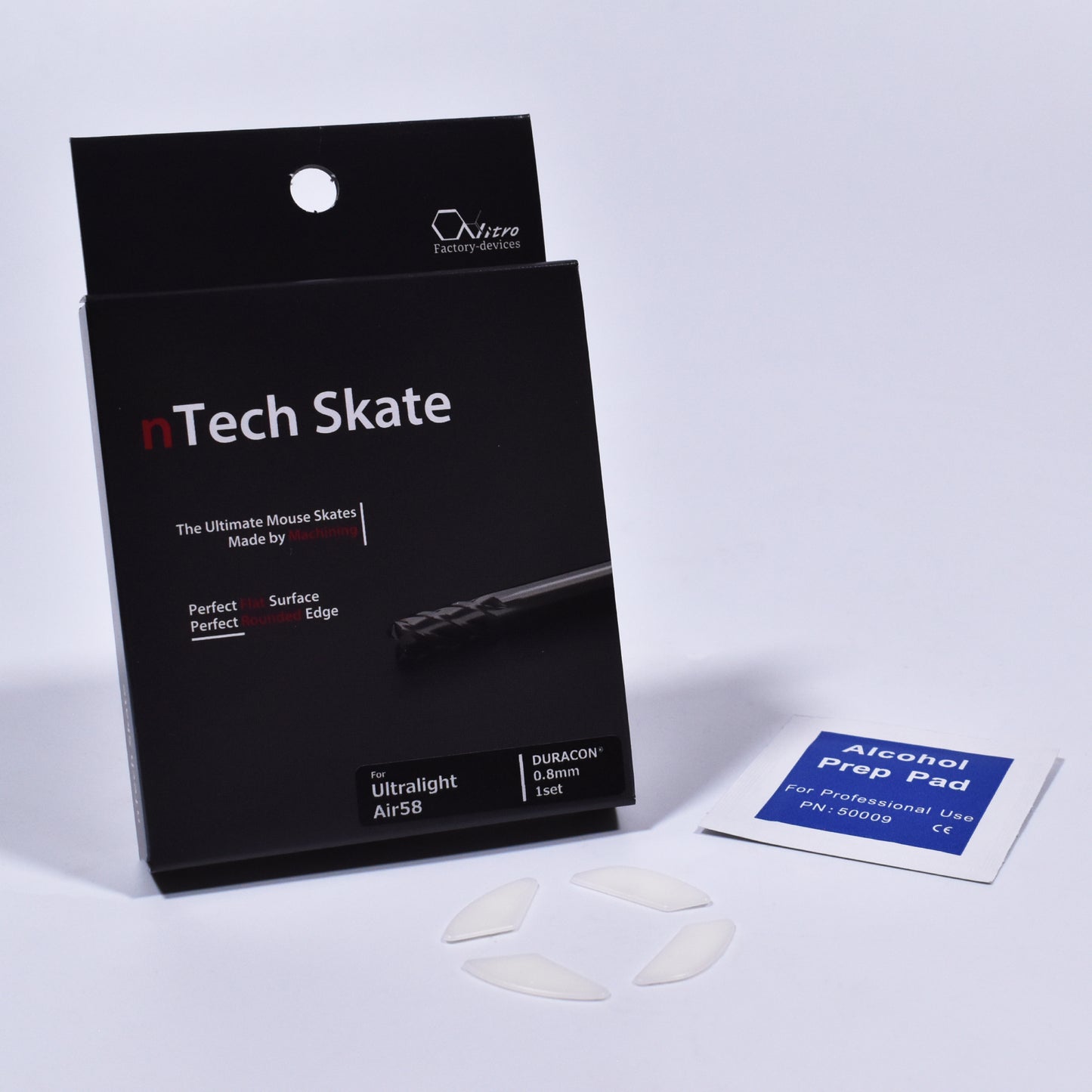 nTech Skate for Finalmouse Ultralight / Air58 ×1set 100%PTFE/ジュラコン®素材