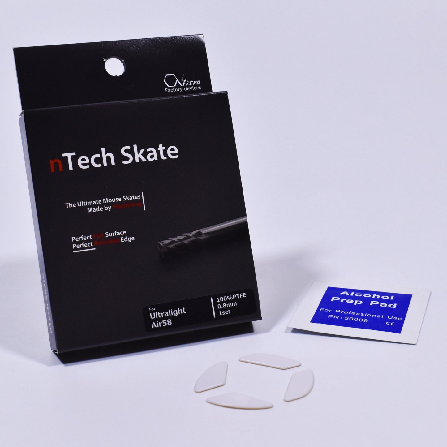 nTech Skate for Finalmouse Ultralight / Air58 ×1set 100%PTFE/ジュラコン®素材