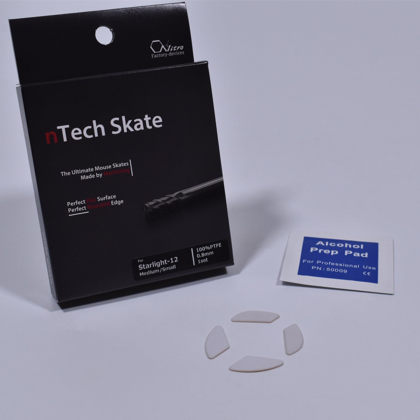 nTech Skate for Finalmouse Startlight-12 Medium/Small ×1set 100%PTFE/ジュラコン®素材
